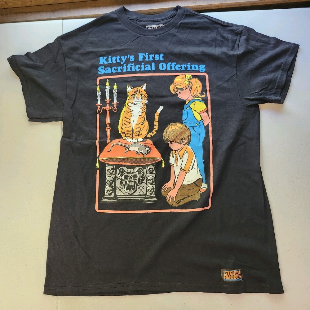 Steve Rhodes Kids Short Sleeve Tshirt Kitty's First. Sacrificial Offering Size M